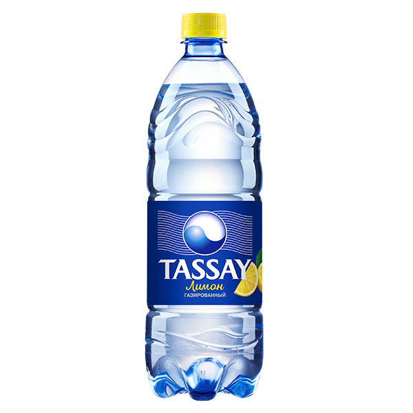 Напиток Tassay с лимоном 1 литр, газ, пэт, 6 шт. в уп.