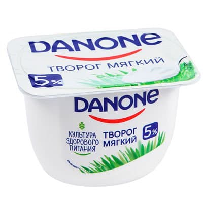 Творог Danone мягкий 5% БЗМЖ 170 гр (4 шт)