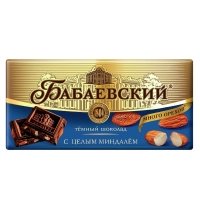 Шоколад темный с целым миндалем Бабаевский 90 гр