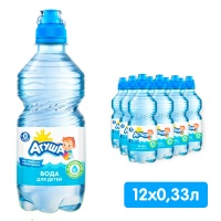 Вода Агуша 0.33 литра, спорт, без газа, пэт, 12 шт. в уп.