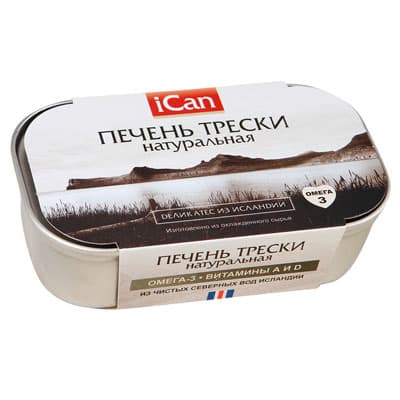 Печень трески iCan натуральная 115 гр