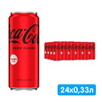 Coca-cola Zero / Кока Кола Зеро импорт 0.33 литра, ж/б, 24 шт. в уп. Coca-cola Zero / Кока Кола Зеро импорт 0.33 литра, ж/б, 24 шт. в уп.