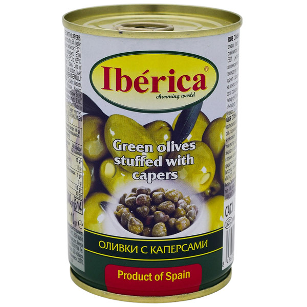 Оливки Iberica с каперсами 300 гр