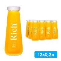 Нектар Rich манго 0.2 литра, стекло, 12 шт. в уп.