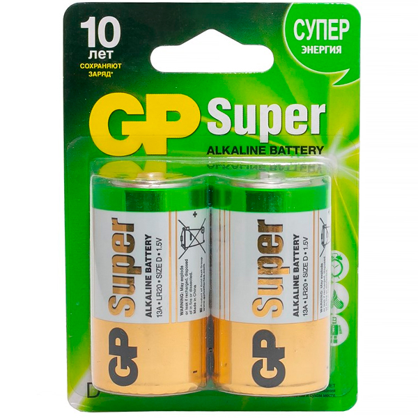 Батарейки GP Super D 2 шт