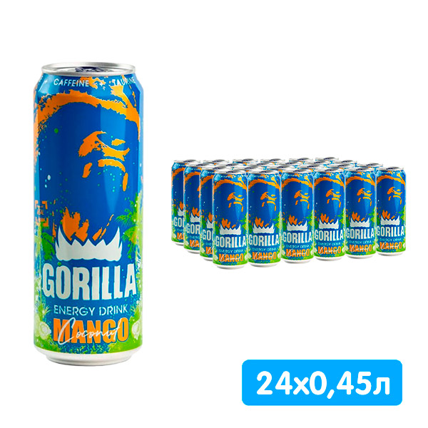 Энергетический напиток Gorilla Манго-Кокос 0.45 литра, ж/б, 24 шт. в уп. Энергетический напиток Gorilla Манго-Кокос 0.45 литра, ж/б, 24 шт. в уп.
