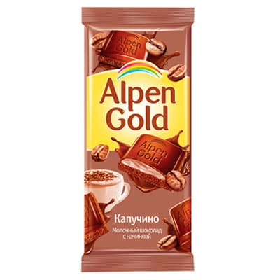 Шоколад Alpen Gold молочный Капучино 90 гр