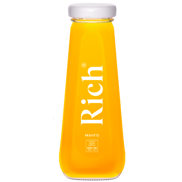 Нектар Rich манго 0.2 литра, стекло, 12 шт. в уп.