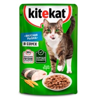 Корм для кошек Kitekat с рыбой в соусе 85 гр (28 шт)