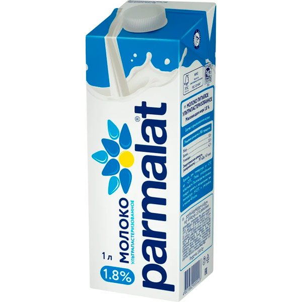 Молоко Parmalat 1,8% БЗМЖ 1 литр
