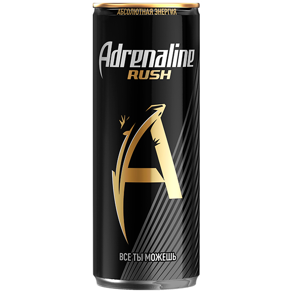 Энергетический напиток Адреналин Раш 0.25 литра, ж/б, 12 шт. в уп.