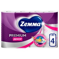 Бумажные полотенца Zemma Premium Декор с рисунком 2 слоя (4 шт)