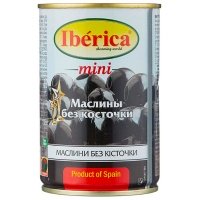 Маслины Iberica Мини без косточки ж/б 300 гр