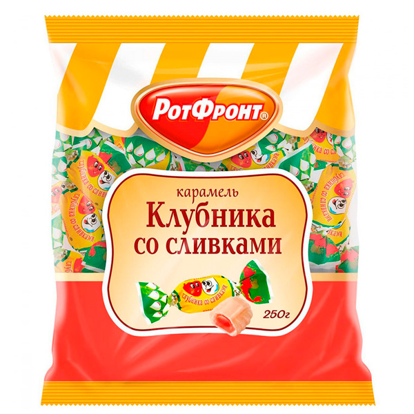 Карамель Рот Фронт Клубника со сливками 250 гр 165₽