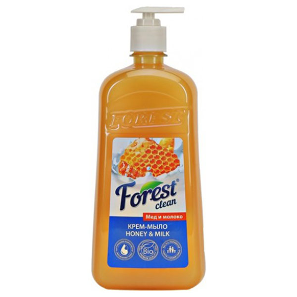 Жидкое крем-мыло Forest clean мед и молоко 1 литр