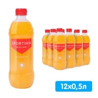 Напиток Sportinia ВСАА 6000 Апельсин 0.5 литра, без газа, пэт, 12 шт. в уп.