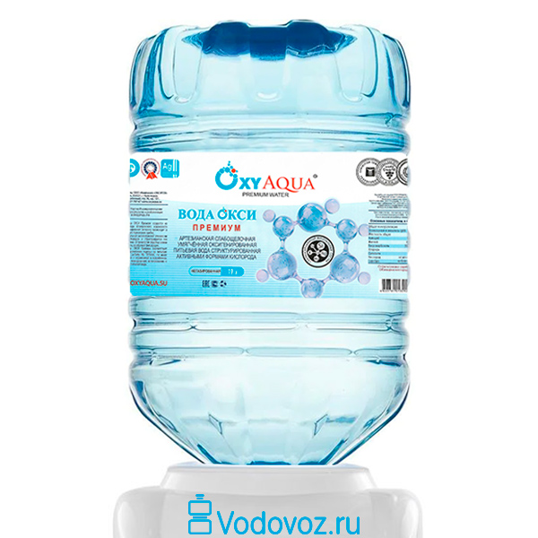 Вода ОксиАква / OxyAqua Премиум 19 литров в одноразовой таре