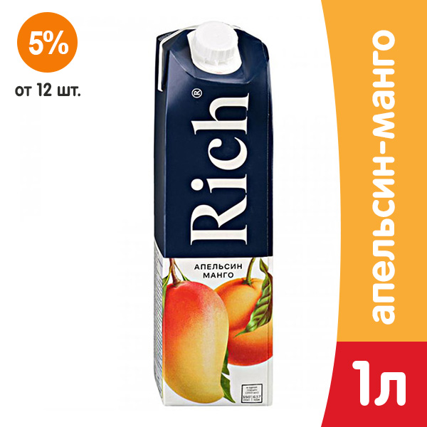Нектар Rich апельсин-манго 1 литр