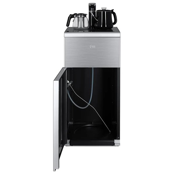 Кулер с чайным столиком Тиабар Ecotronic TB60-LNA серебристый/черный (шкафчик 8 литров)