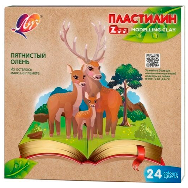 

Пластилин Луч Zoo 24 цвета