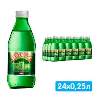 Вода Knjaz Milos 0.25 литра, газ, стекло, 24 шт. в уп.