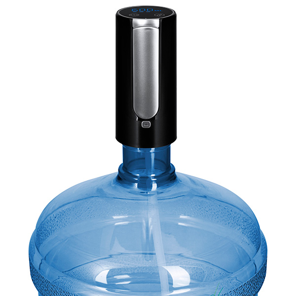 Помпа Ecotronic PLR-650 black-silver электрическая на аккумуляторе с USB-адаптером для 19л бутылей (в коробке)