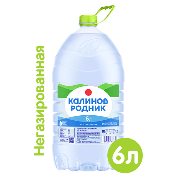 Вода Калинов Родник 6 литров, 2 шт. в уп.