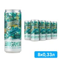 Лимонад Origamika Фельдъегерь (апельсин, лайм, бергамот, можжевельник), 0.33 литра, газ, ж/б, 8 шт. в уп.