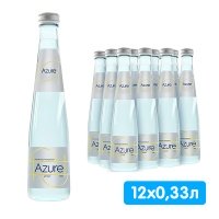 Вода Azure 0.33 литра, без газа, стекло, 12 шт. в уп.