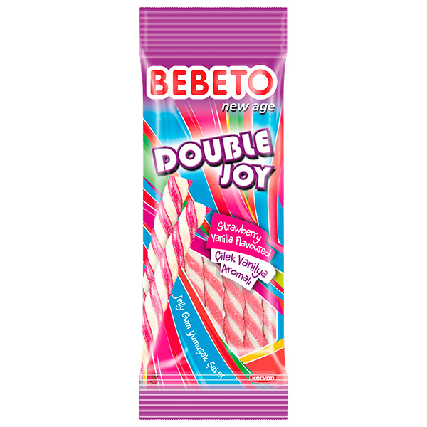 Мармелад жевательный Bebeto Double Joy клубника-ваниль 75 гр