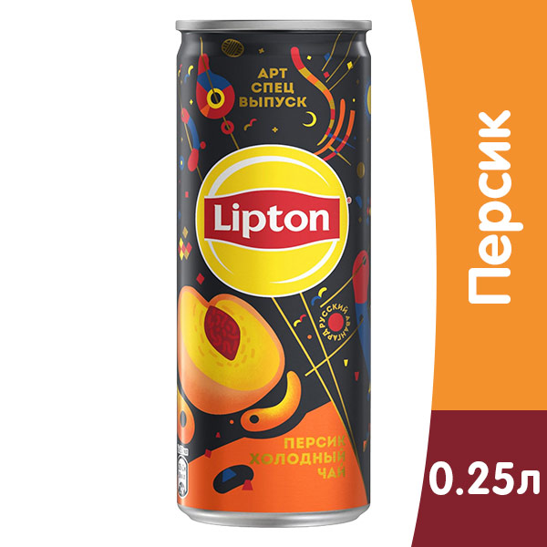Lipton Ice Tea / Липтон Персик 0.25 литра, ж/б, 12 шт. в уп.