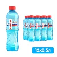 Вода Волна Байкала 0.5 литра, без газа, пэт, 12 шт. в уп.