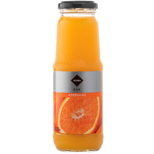 Сок Rioba апельсиновый 0,25 литра, 8 шт. в уп