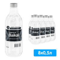 Вода Легенда Байкала «Защита организма» (Zn) 0.5 литра, газ, стекло, 8 шт. в уп.