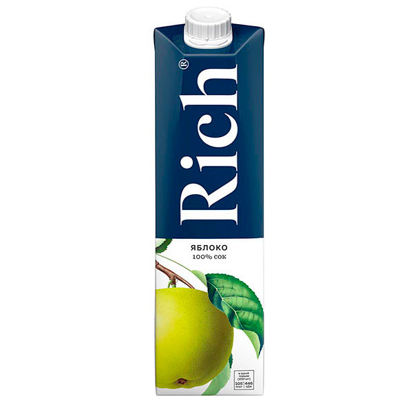 Сок Rich яблоко 1 литр