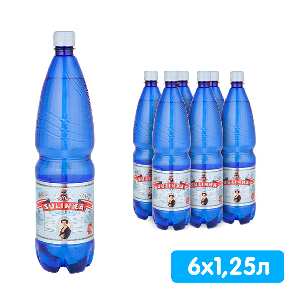 Вода Sulinka кремниевая, газ, 1.25 литра, пэт, 6 шт. в уп.