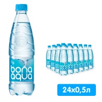 Вода Bona Aqua 0,5 литра, без газа, пэт, 24 шт. в уп.
