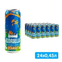 Энергетический напиток Gorilla Манго-Кокос 0.45 литра, ж/б, 24 шт. в уп.
