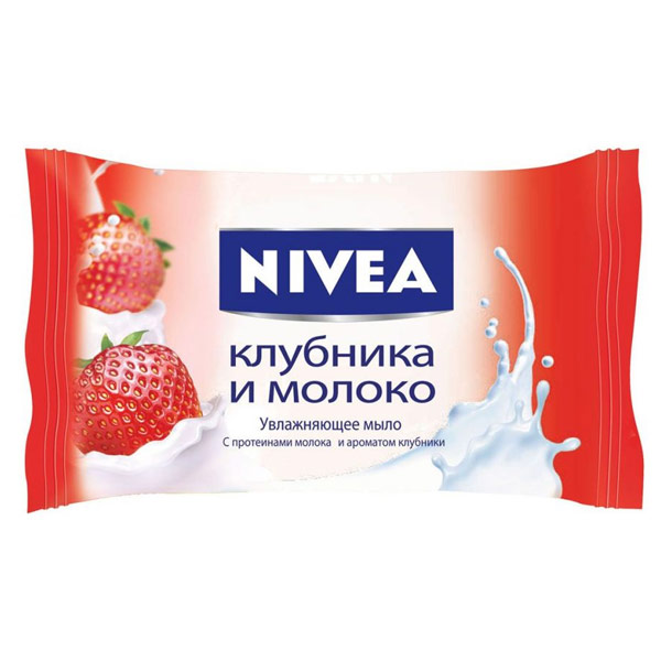 Мыло Nivea Клубника и молоко 90 гр