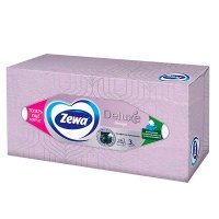 Салфетки косметические Zewa Deluxe 3-х сл. 90шт (1шт)