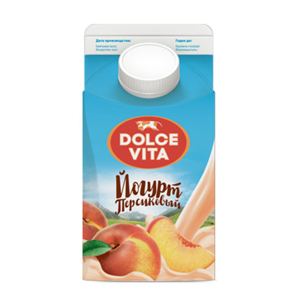 Йогурт Dolce Vita персиковый 2,5% 450 г