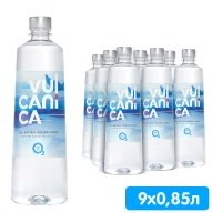 Вода Vulcanica 0.85 литра, без газа, пэт, 9 шт. в уп.