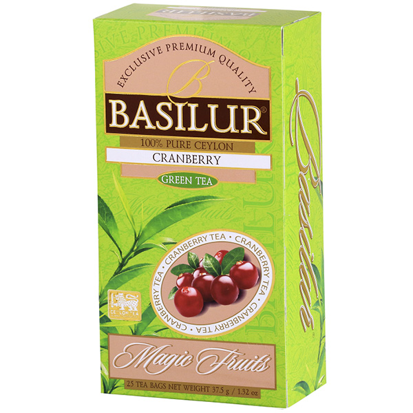 Чай зеленый Basilur Волшебные фрукты, клюква, 25 пак