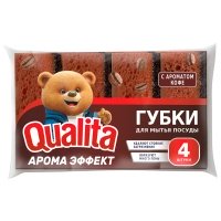 Губки для мытья посуды Qualita Aroma Effect 4 шт