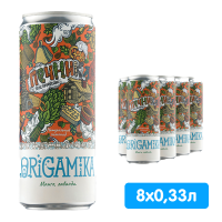 Лимонад Origamika Печник (манго, лаванда), 0.33 литра, газ, ж/б, 8 шт. в уп.