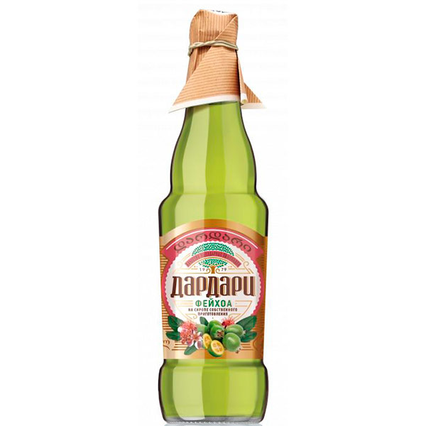 Лимонад Дардари фейхоа 0.5 литра, газ, стекло, 6 шт. в уп.