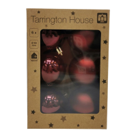 Набор шаров Tarrington House бордовый 6 см., 6 шт.