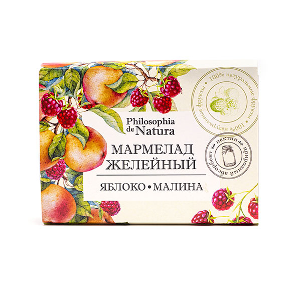 Пластовой мармелад Яблоко-малина на основе фруктово-ягодного пюре 200 гр