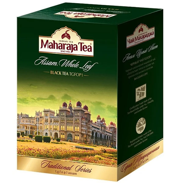 Чай черный Махараджа индийский байховый цельнолистовой 100 гр