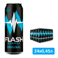 Энергетический напиток Flash Up Energy Ориджинал 0,45 литра, ж/б, 24 шт. в уп.